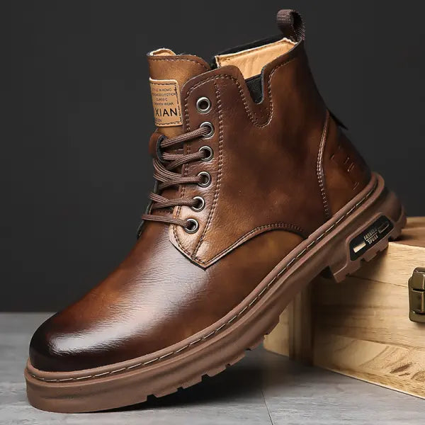 SAMATO | MartinBoots - Bottes pour hommes en cuir véritable de haute qualité 