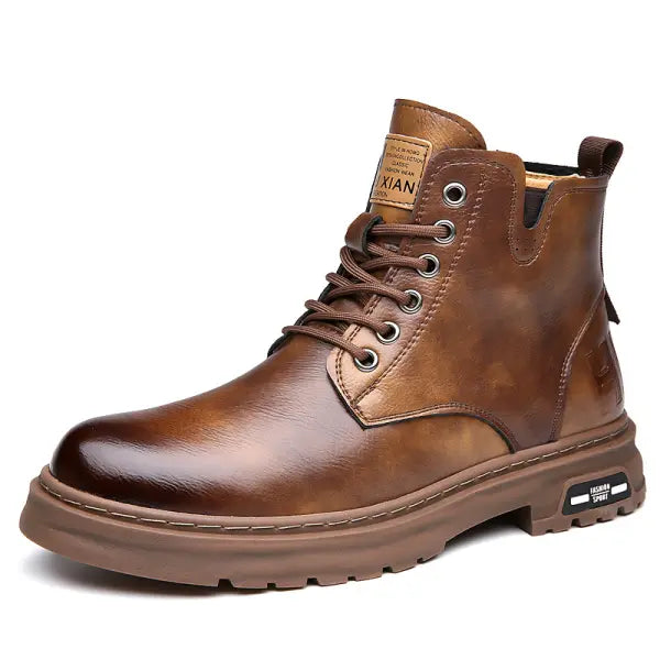 SAMATO | MartinBoots - Bottes pour hommes en cuir véritable de haute qualité 