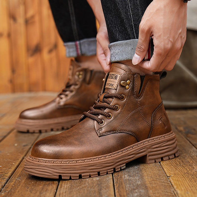 SAMATO | MartinBoots - Bottes pour hommes en cuir véritable de haute qualité 