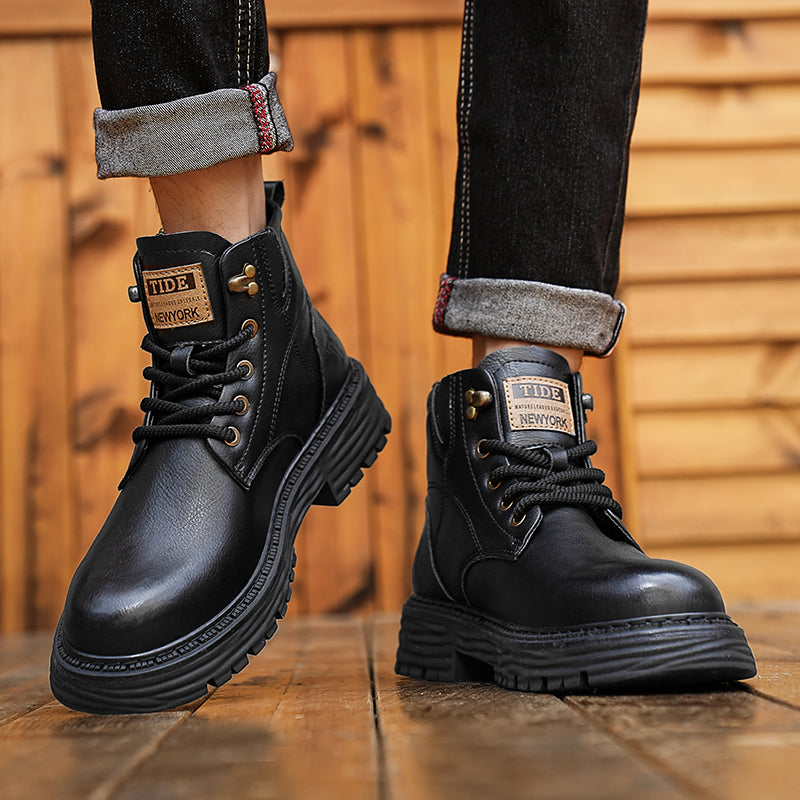 SAMATO | MartinBoots - Bottes pour hommes en cuir véritable de haute qualité 